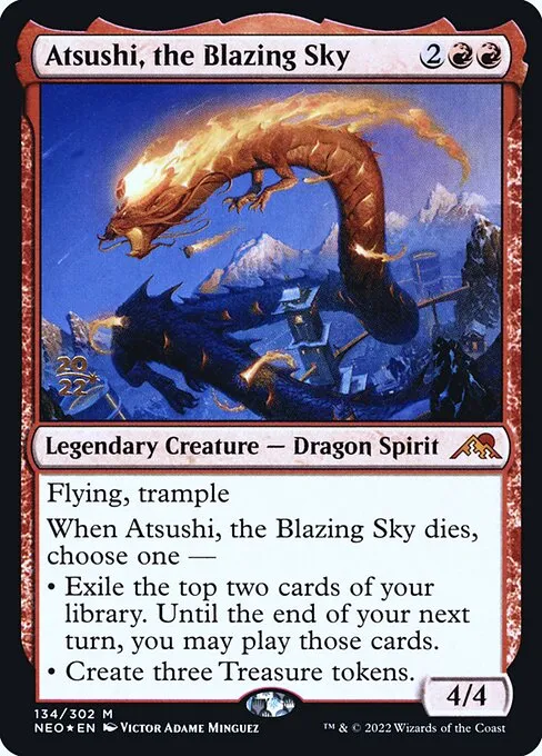 Atsushi, the Blazing Sky · Kamigawa: Neon Dynasty Promos 134s/148