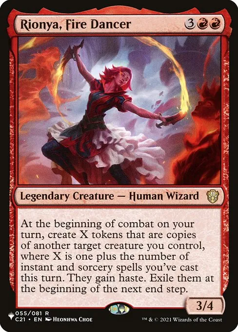 Rionya, Fire Dancer · The List C21-55/5050