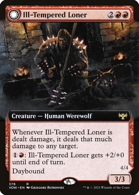 Ill-Tempered Loner // Howlpack Avenger · Innistrad: Crimson Vow 378/423
