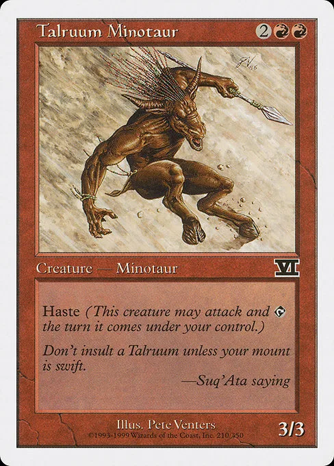 Talruum Minotaur · Classic Sixth Edition 210/351