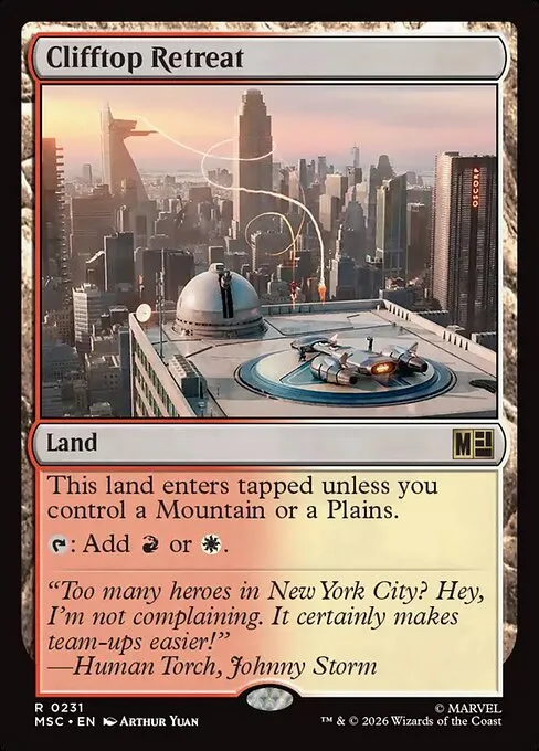 Clifftop Retreat · Marvel Super Heroes Commander 231/9