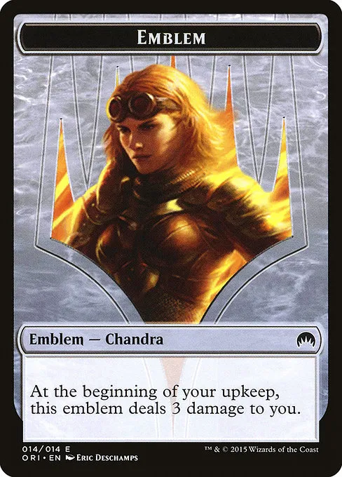 Chandra, Roaring Flame Emblem · Magic Origins Tokens 14/15