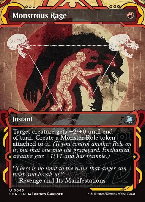 Monstrous Rage · Secrets of Strixhaven Mystical Archive 45/195