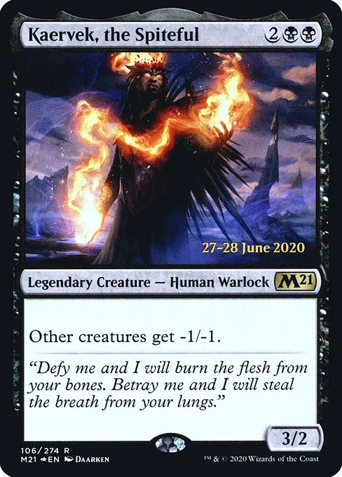 Kaervek, the Spiteful · Core Set 2021 Promos 106s/137