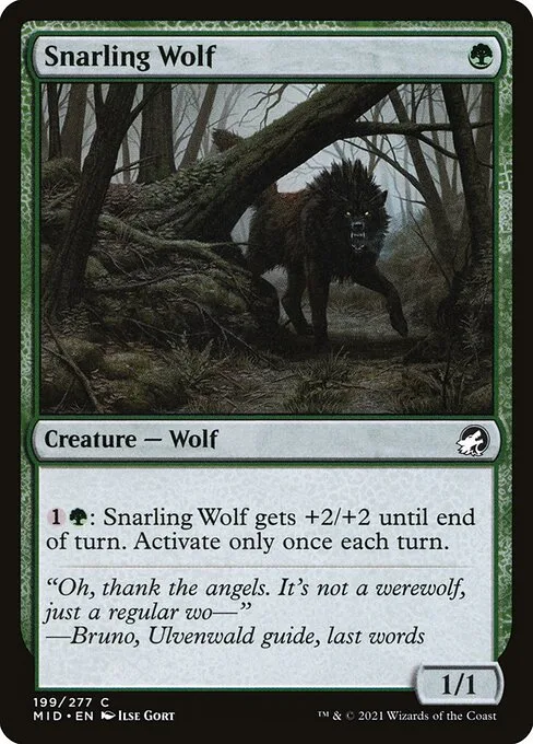 Snarling Wolf · Innistrad: Midnight Hunt 199/399