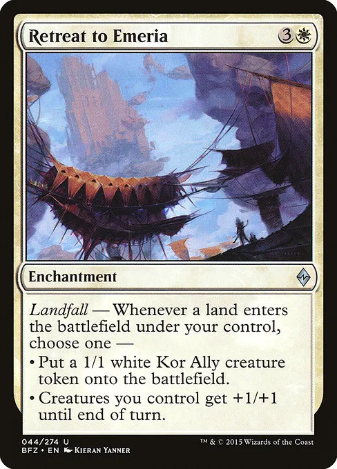 Retreat to Emeria · Battle for Zendikar 44/299