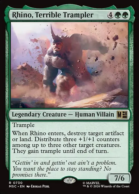 Rhino, Terrible Trampler · Marvel Super Heroes Commander 730/9