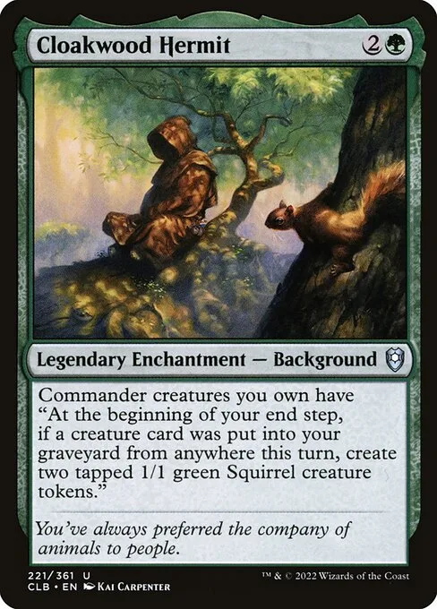 Cloakwood Hermit · Commander Legends: Battle for Baldur's Gate 221/936