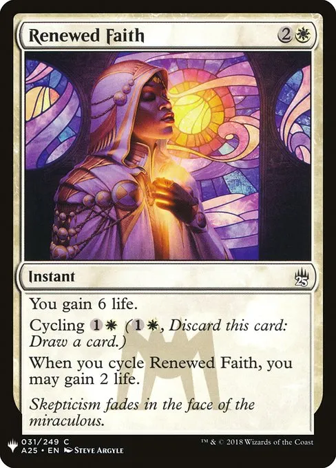 Renewed Faith · The List A25-31/5050