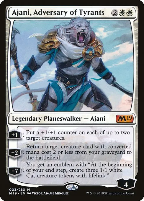 Ajani, Adversary of Tyrants · Core Set 2019 3/314