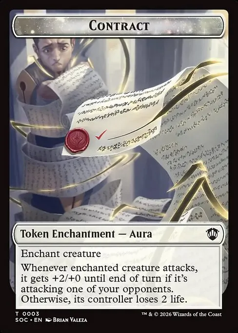 Contract · Secrets of Strixhaven Commander Tokens 3/30
