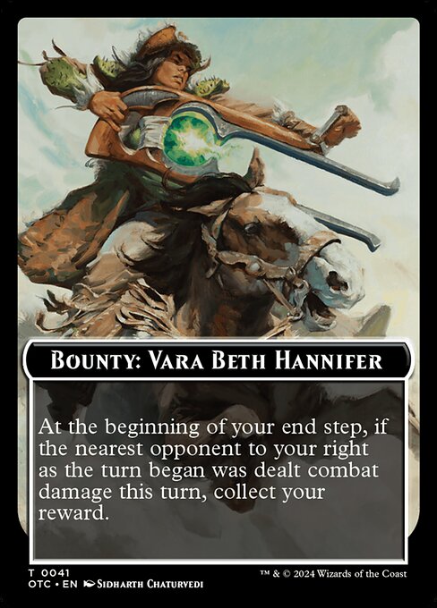 Bounty: Vara Beth Hannifer // Wanted! · Outlaws of Thunder Junction Commander Tokens 41/41