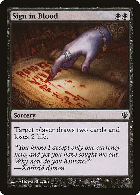 Sign in Blood · Archenemy 25/150