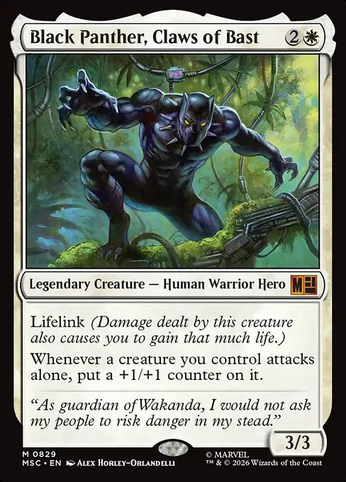 Black Panther, Claws of Bast · Marvel Super Heroes Commander 829/9