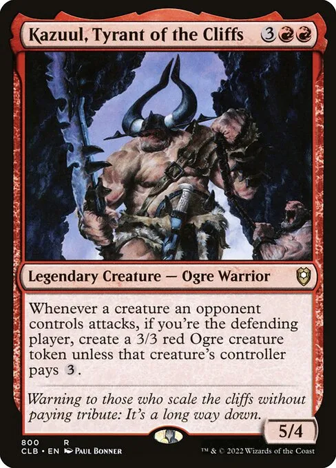 Kazuul, Tyrant of the Cliffs · Commander Legends: Battle for Baldur's Gate 800/936