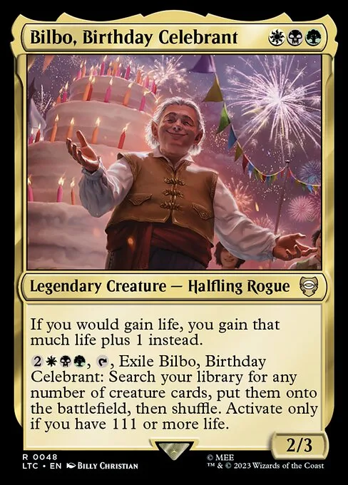 Bilbo, Birthday Celebrant · Tales of Middle-earth Commander 48/591