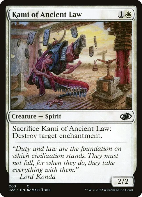 Kami of Ancient Law · Jumpstart 2022 203/835