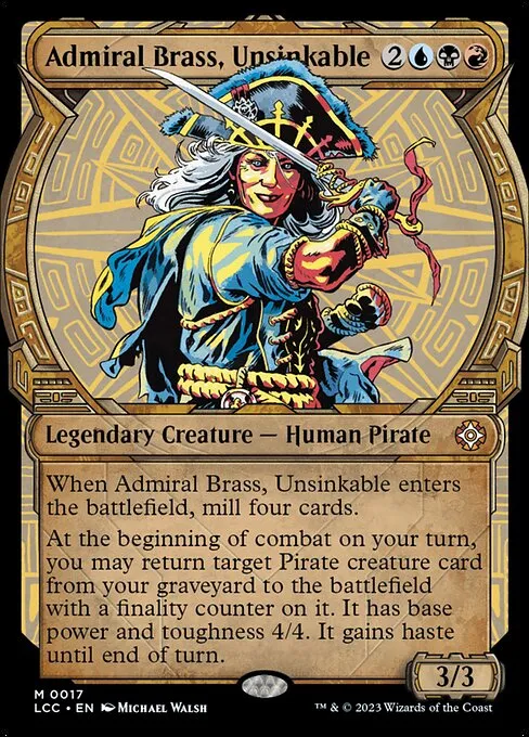 Admiral Brass, Unsinkable · The Lost Caverns of Ixalan Commander 17/370
