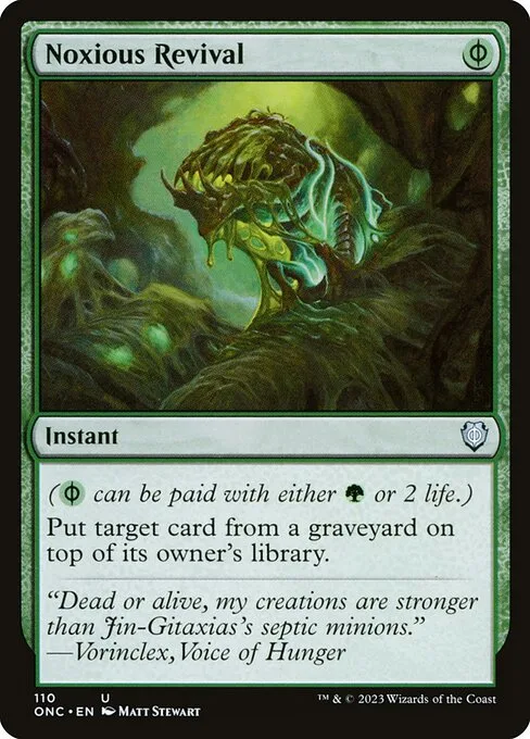 Noxious Revival · Phyrexia: All Will Be One Commander 110/174