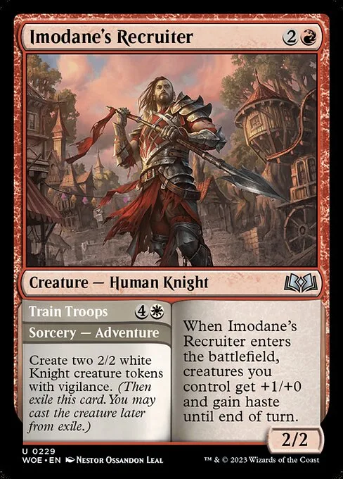 Imodane's Recruiter // Train Troops · Wilds of Eldraine 229/381