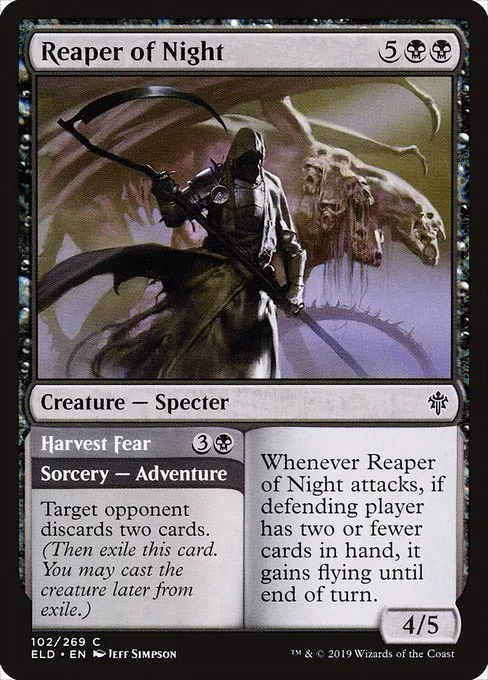 Reaper of Night // Harvest Fear · Throne of Eldraine 102/398