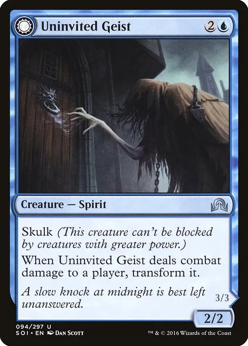 Uninvited Geist // Unimpeded Trespasser · Shadows over Innistrad 94/302