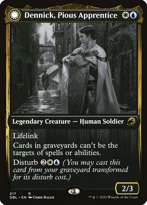 Dennick, Pious Apprentice // Dennick, Pious Apparition · Innistrad: Double Feature 217/535