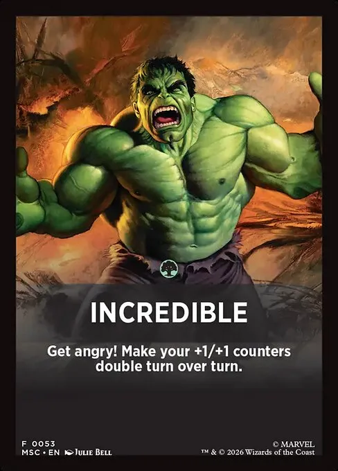 Incredible · Marvel Super Heroes Jumpstart Front Cards 53/61
