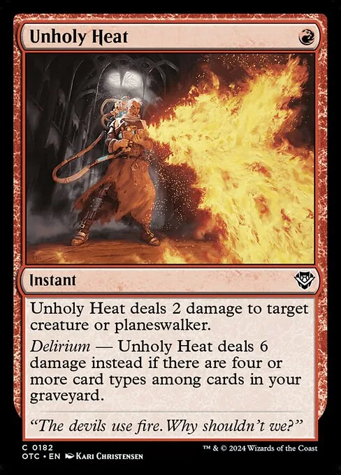 Unholy Heat · Outlaws of Thunder Junction Commander 182/342