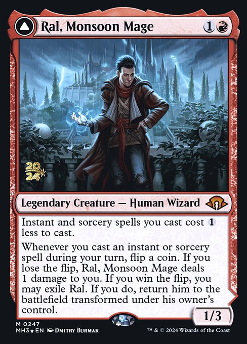 Ral, Monsoon Mage // Ral, Leyline Prodigy · Modern Horizons 3 Promos 247s/92