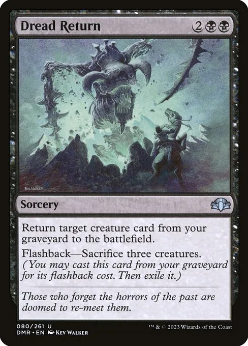 Dread Return · Dominaria Remastered 80/457