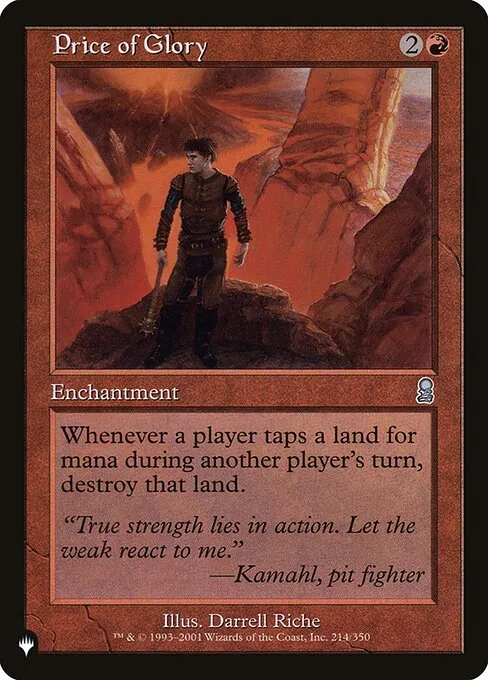 Price of Glory · The List ODY-214/5050