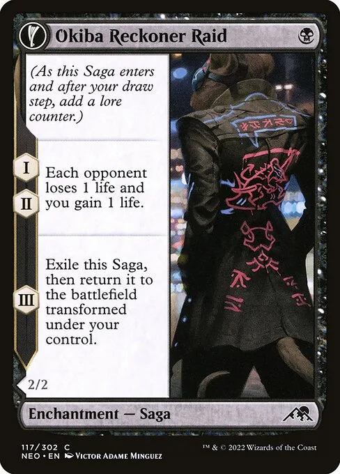 Okiba Reckoner Raid // Nezumi Road Captain · Kamigawa: Neon Dynasty 117/531