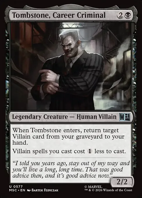 Tombstone, Career Criminal · Marvel Super Heroes Commander 577/9