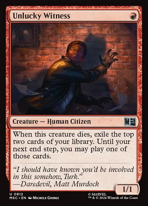 Unlucky Witness · Marvel Super Heroes Commander 812/9