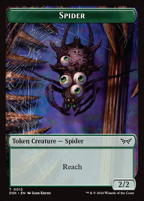 Spider · Duskmourn: House of Horror Tokens 12/19