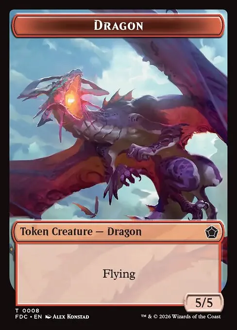 Dragon · Foundations Commander Tokens 8/17