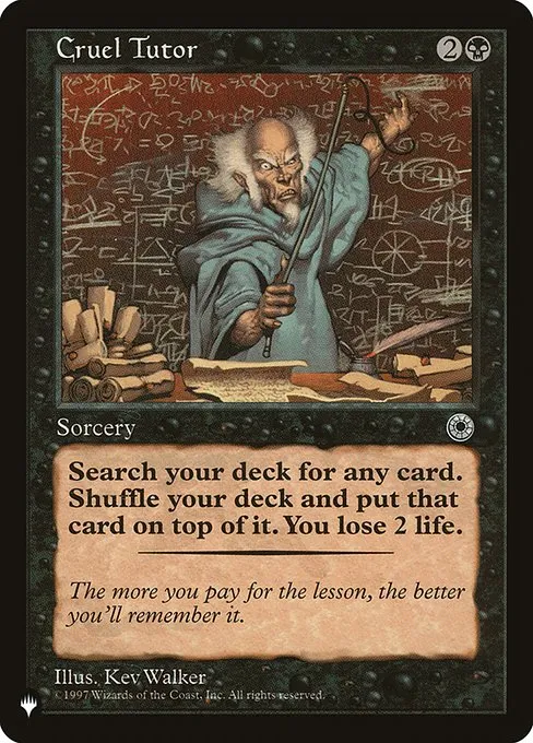 Cruel Tutor · The List POR-87/5050