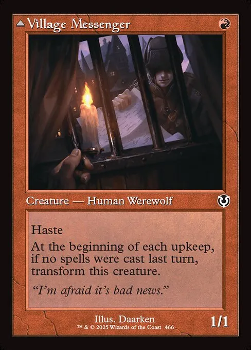 Village Messenger // Moonrise Intruder · Innistrad Remastered 466/495