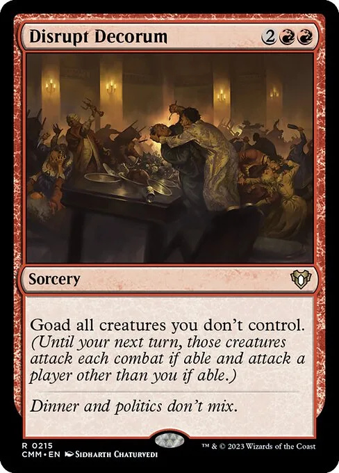 Disrupt Decorum · Commander Masters 215/1067