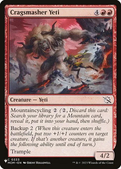 Cragsmasher Yeti · The List MOM-333/5050
