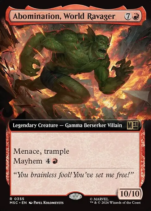 Abomination, World Ravager · Marvel Super Heroes Commander 355/9