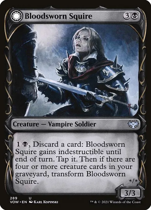 Bloodsworn Squire // Bloodsworn Knight · Innistrad: Crimson Vow 289/423