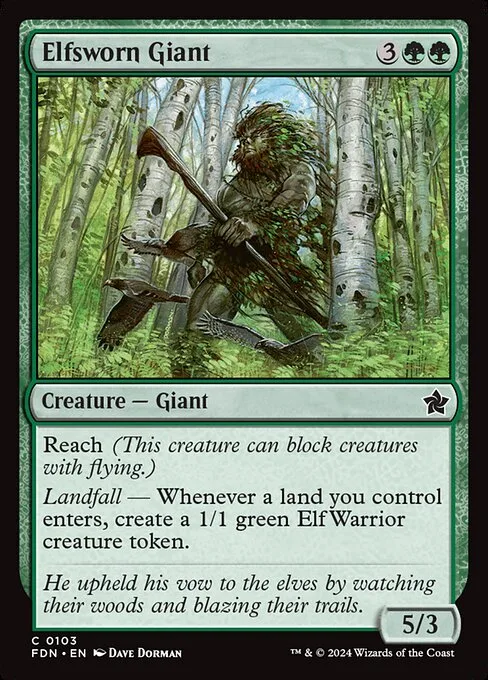 Elfsworn Giant · Foundations 103/771