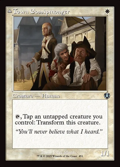 Town Gossipmonger // Incited Rabble · Innistrad Remastered 451/495