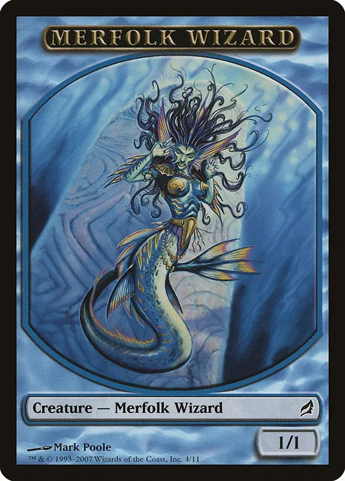 Merfolk Wizard · Lorwyn Tokens 4/11