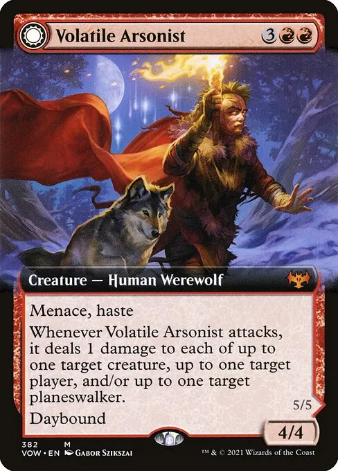 Volatile Arsonist // Dire-Strain Anarchist · Innistrad: Crimson Vow 382/423