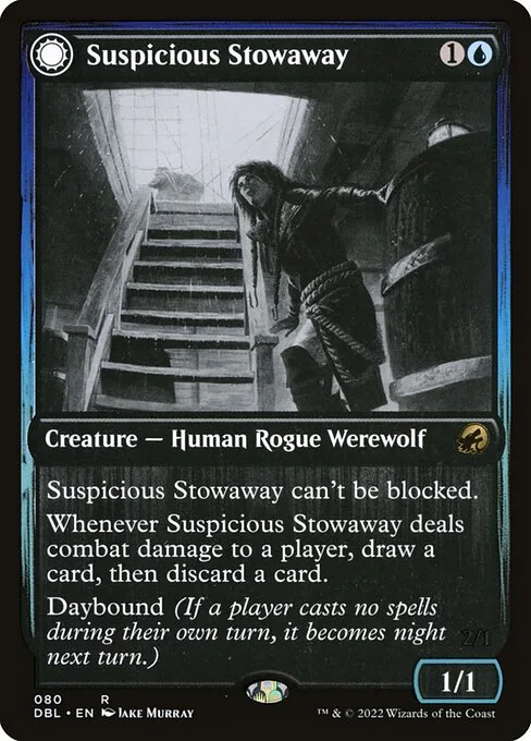 Suspicious Stowaway // Seafaring Werewolf · Innistrad: Double Feature 80/535