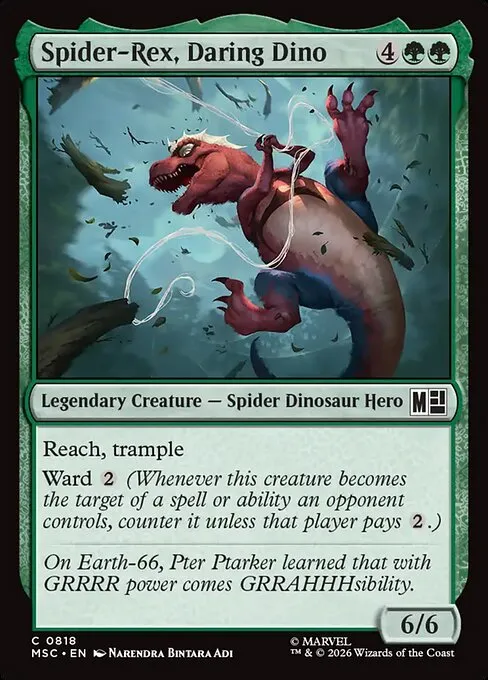 Spider-Rex, Daring Dino · Marvel Super Heroes Commander 818/9