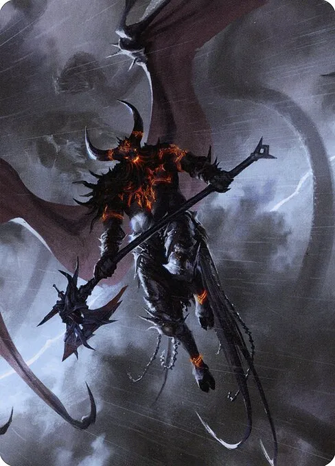 Burning-Rune Demon // Burning-Rune Demon · Kaldheim Art Series 20/81